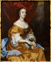 Barokk : Margaret Hughes (Peg Hughes vagy Margaret Hewes) portréja (kb. 1630-1719) par Lely, Sir Peter (1618-1680). Olajfestmény