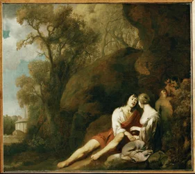 Lovers in a landscape (festmény vászonra)