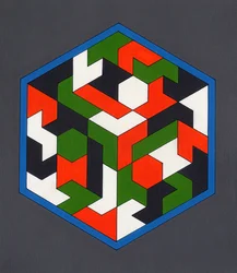 Hexiamonds, 2008 (akril, vászon táblán)