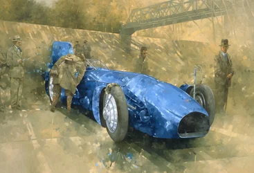Bluebird at Brooklands (olaj, vászon)