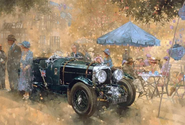 Kerti parti a Bentley-vel (olaj, vászon)