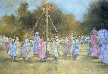 Májusfa (olaj, vászon)