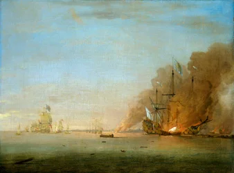 A "Soleil Royal" elpusztulása a La Hogue-i csatában, 1692. május 23.