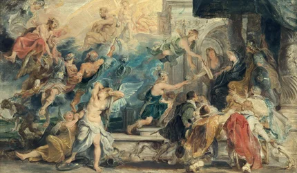IV. Henrik apoteózisa és Medici Mária régensségének kihirdetése (Vázlat a Medici-ciklushoz)