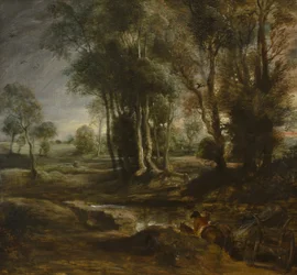 Esti táj fakocsival, 1630-1640
