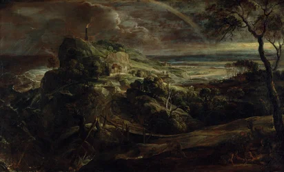 Német: Landschaft mit dem Schiffbruch des Paulus Landscape with the Shipwreck of Paulus (Tájkép Pál hajóroncsával)
