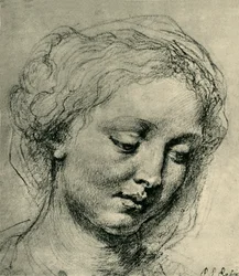 Egy nő feje, c1630, 1943.