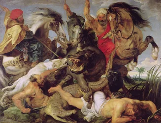 Víziló- és krokodilvadászat, 1615-1616 körül (a részletekért lásd: 170972)
