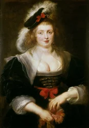 Hélène Fourment kesztyűt húz, 1631 körül.