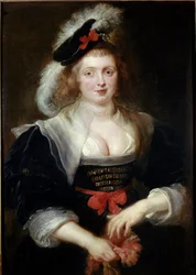 Helene Fourment (1614-1673) portréja, kesztyűben A művész feleségének portréja. Pierre Paul (Pierre-Paul) Rubens (vagy Peter Paul vagy Petrus Paulus) festménye (1577-1640) 1630-1631 Dim. 96,6 x 69,3 cm. Alte Pinakothek, Bayerische Staatsgemaeldesammlung
