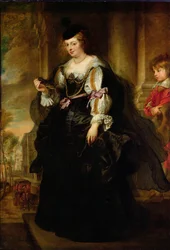 Helene Fourment portréja egy edzővel, 1639 körül