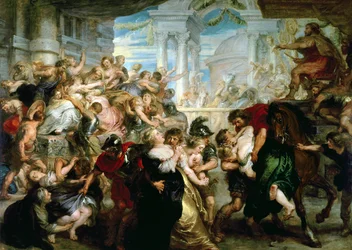 A szabin nők megerőszakolása, 1635-40 körül (olaj, panel)