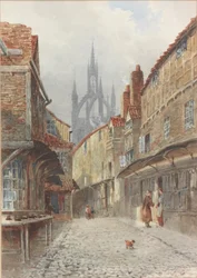 Castle Garth, Newcastle (akvarell papíron)
