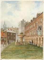 Szent Jézus Kórház, Newcastle upon Tyne (testszín, ceruza és akvarell papíron)