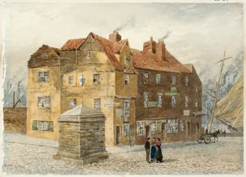 Sandgate (Portland Arms Inn) (ceruza és akvarell papíron, kártyán)