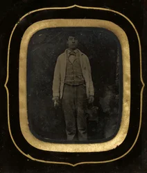 Férfi vödörrel és ecsettel, 1850-es évek vége-60-as évek.