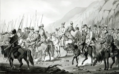 Az orosz kozákok különböző törzsei a menetrendben, 1813