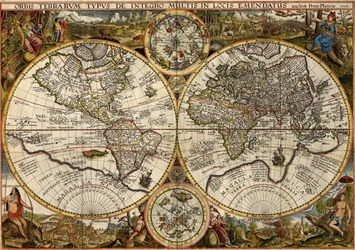 Orbis Terrarum Typus... (Dupla félgömbös világtérkép)