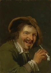 Szag: Pipázó nevető férfi. Az Öt érzék megszemélyesítései sorozatból, 1635-66 körül (olaj, fa)