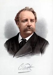 Sir Charles Santley, angol énekes, 1890.