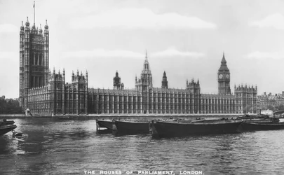 The Houses of Parliament, Westminster, London, 1933.