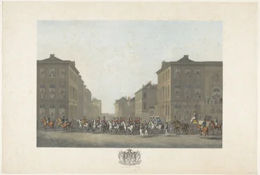 Zenekar I. Vilmos 1815. szeptember 21-i brüsszeli beiktatásán Tizenkét tábla I. Vilmos brüsszeli érkezéséről és beiktatásáról, valamint az 1815-ös quatre-bras-i és waterlooi csatákról (sorozatcím)