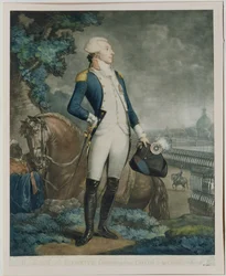 De La Fayette márki (1757-1834) portréja, a nemzeti gárda parancsnoka, 1790