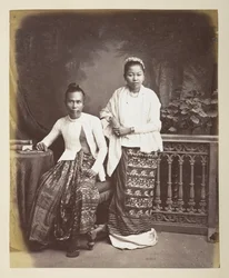 Egy burmai férfi és feleség portréja, fotós: Klier, Philip Adolphe Gladstone Collection