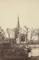 Templom a folyópartról,1850-es évek (fotó)