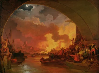 A londoni nagy tűzvész, 1797 körül (olaj, vászon)