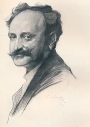 Vázlat Dr. Jules De Wlassics magyar oktatási miniszter portréja, c1901 1901-1902. Művészek: Fulop László, Philip A de Laszlo.