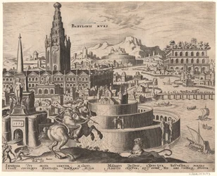 Die Mauern von Babylon A világ nyolcadik csodája Maarten van Heemskerck után című sorozatból, 1572