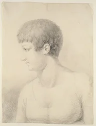 Pauline Runge portréja, 1801 (fekete kréta papíron)