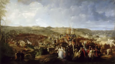 Napóleon 1804. augusztus 16-án osztja ki a Becsületlégió keresztjeit a boulogne-i táborban,