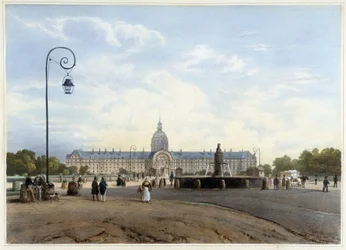 A Hôtel des Invalides a Champ de Mars felől nézve – Jacottet és Benoist „Séta Párizsban és környékén” című művében, szerk. Gihaut