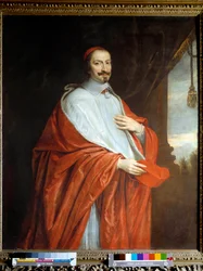 Jules Mazarin bíboros (Giulio Raimondo Mazzarino vagy Mazarino) portréja (1602-1661). Philippe De Champaigne (1602-1674) festménye