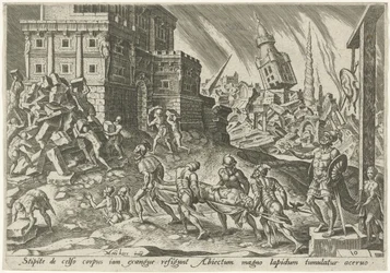 Ai királyának holttestét a város kapujához viszik The Days of Doom of the Jewish People (sorozat címe)