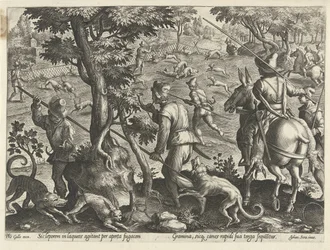 Jacht op hazen Jachttaferelen (sorozat címe) Amelyben mindenféle vadászat, madártartás és horgászat (sorozat címe)