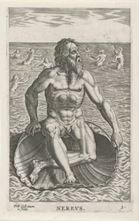 Zeegod Nereus Nerevs (cím az objektumon) Rivier- en zeegoden (sorozat címe) Elegáns portrék a tengeri félistenekről és az Amnicus-fókákról (sorozat címe)
