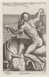 Zeegod Oceanus Oceanvs (cím az objektumon) Rivier- en zeegoden (sorozat címe) Elegáns portrék a tengeri félistenekről és az Amnicus-fókákról (sorozat címe)