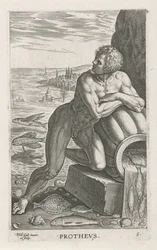 Zeegod Protheus Prothevs (cím a tárgyon) Rivier- en zeegoden (sorozat címe) Elegáns portrék a tengeri félistenekről és az Amnicus-fókákról (sorozat címe)