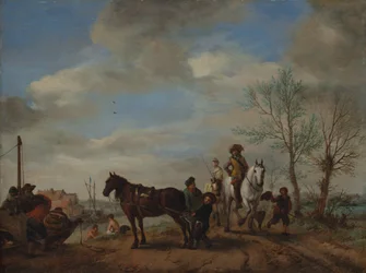Férfi és nő lóháton, 1653-54 körül