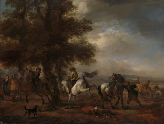 A szürke szarvasbika, 1660-1665 körül (olaj, tábla)