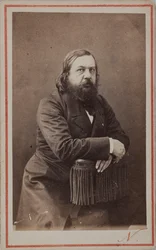 Théophile Gautier költő portréja 1811-1872, 1872.