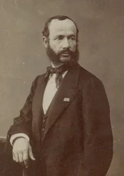 Henri Vieuxtemps hegedűművész és zeneszerző portréja 1820-1881, 1870-es évek.