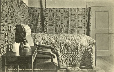 Goethe halálszobája, Weimar (színes fotó)