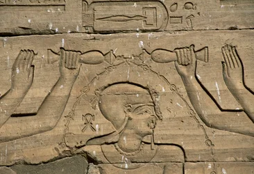 Bas dombormű, Kalabsha temploma (Mandulis temploma is), Asszuán, Kr.e. 30-ban épült, egyiptomi civilizáció