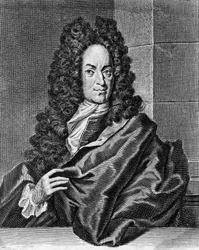 Georg Ernst Stahl (1659-1734) német orvos és vegyész portréja, metszet az Opusculum chimico-physico-medicumból, Halae Magdeburgicae