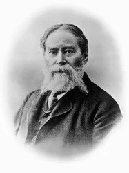 James Russell Lowell (1819-1891) amerikai romantikus költő, kritikus, szerkesztő, abolicionista és diplomata portréja, fénykép