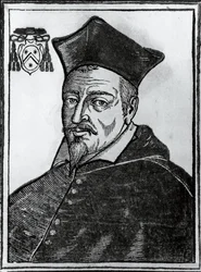 Pierre de Berulle (1575-1629), francia katolikus teológus és bíboros portréja, nyomat